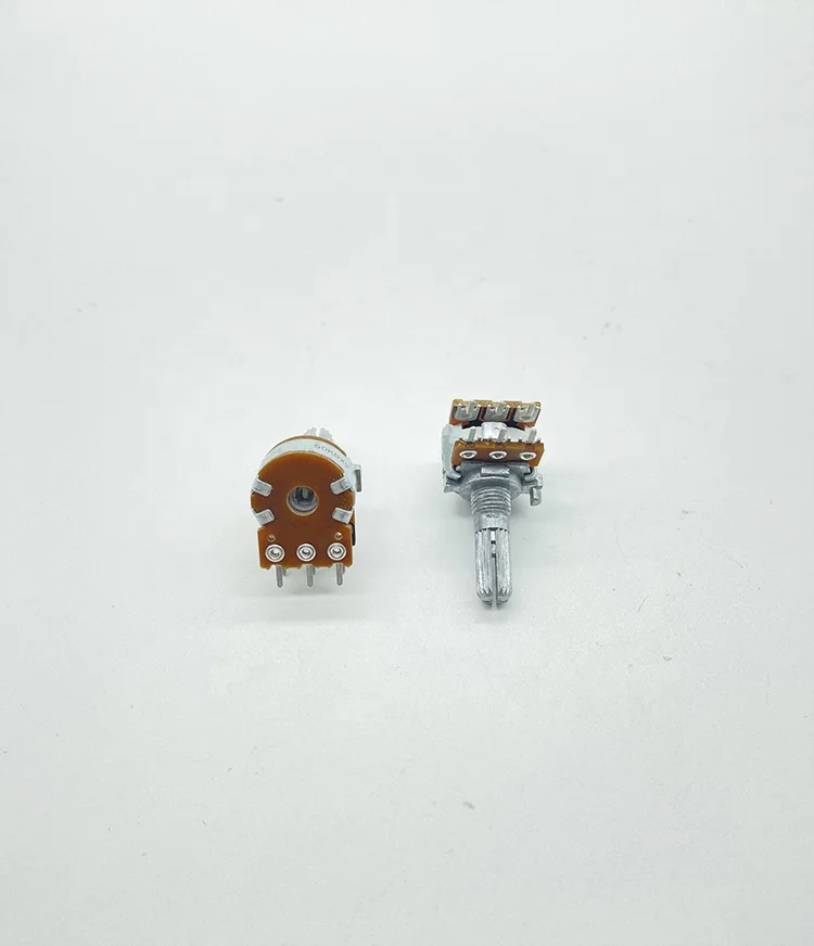 ALPS RK163 series metal shaft rotary potentiometers RK1631210C4U 50K