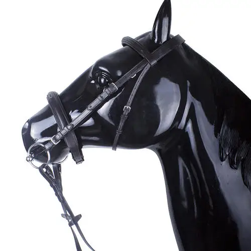 Adjustable Black PP Webbing Horse Bridle And Reins Racing Halter Endurance Saddle Horse Bridle Halter Rein