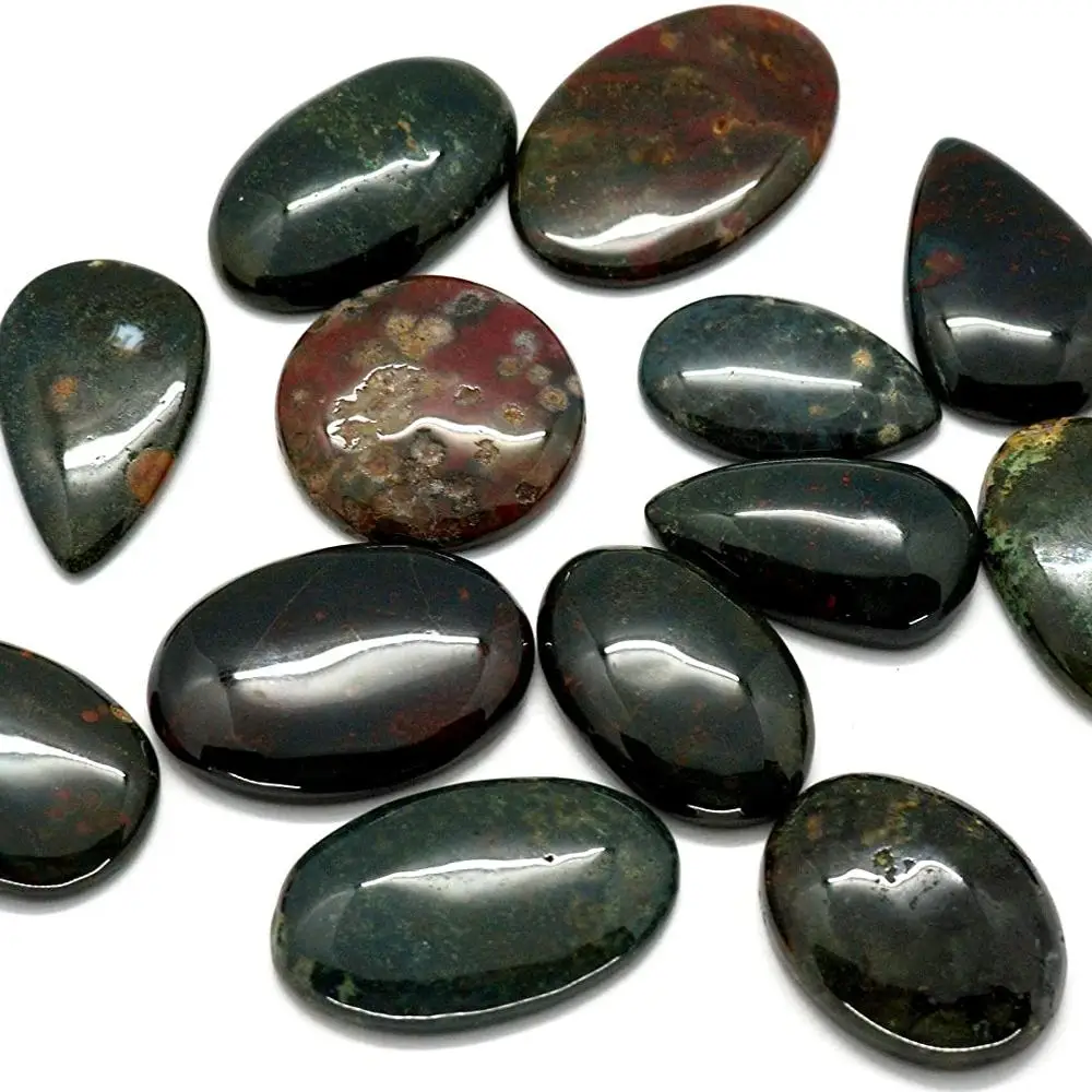 Натуральный кровавый камень свободный драгоценный Бесплатная индийская фабрика оптовая продажа серебряные ювелирные изделия клейкая петля чистый