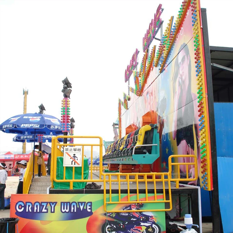 kids equipment factory fairground electric amusement park rides game equipment crazy wave big miami ride for sale