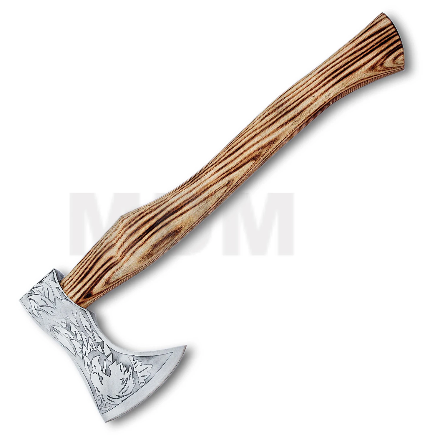 Custom Handmade Stainless Steel Viking Axe Bearded Hatchet With Wood Handle Leather Sheath for Survival Outdoor Whole Sale Axes