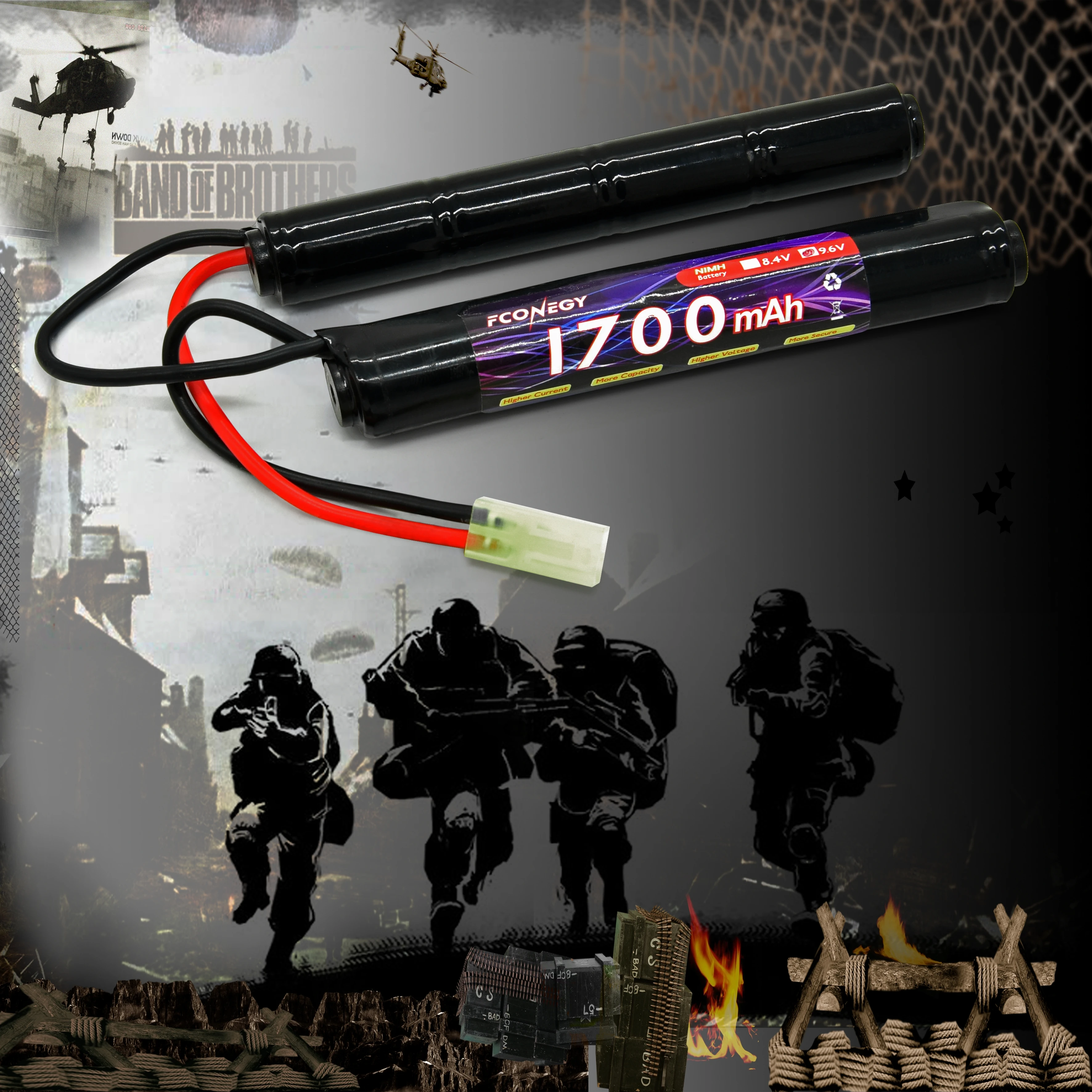 Аккумуляторная батарея Fconegy 2/3a1600 2/3a1700 9 6 в NiMH нунчак или бабочка с разъемом Mini Tamiya Deans для страйкбольных