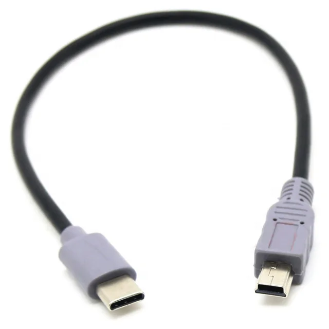 OEM Тип C мужчина к Mini USB 5 Pin B штекер преобразователь OTG адаптер кабель для передачи данных для мобильных устройств Macbook 25 см
