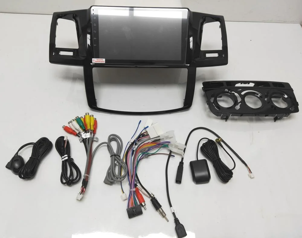 Newnavi car display screen with steering wheel Android 10 car radio 9' touch screen car video player forToyota Hilux 2012