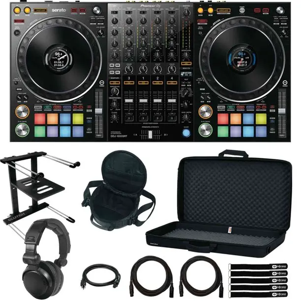 New DJ DDJ-1000SRT 4-Channel Serato Controller with Monitoring Headphones & Gator Case Package