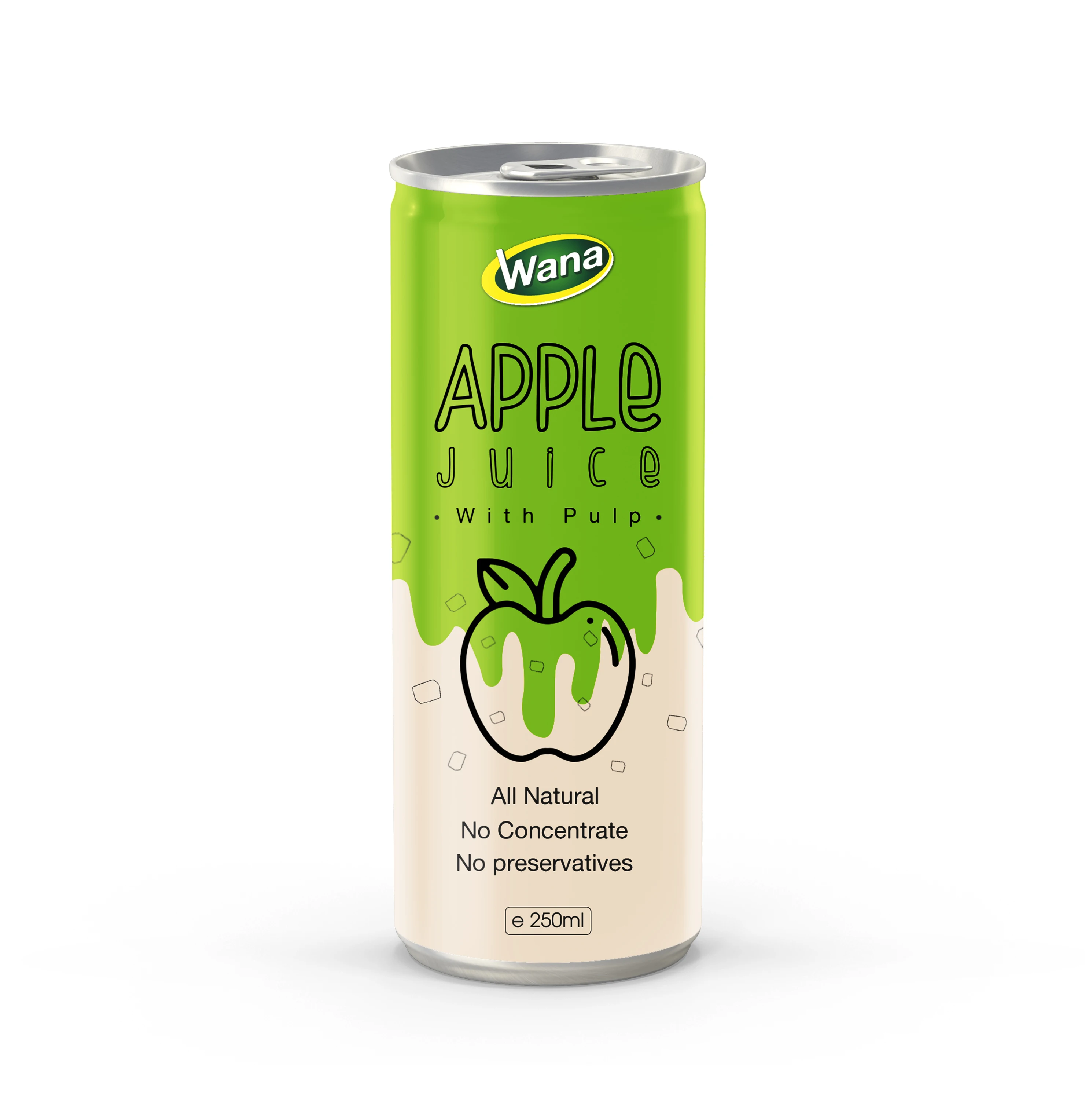 Wholesale Apple Juice Drink With Pulps 250ml Tin Canned // Beverage Export Manufacturer From Vietnam