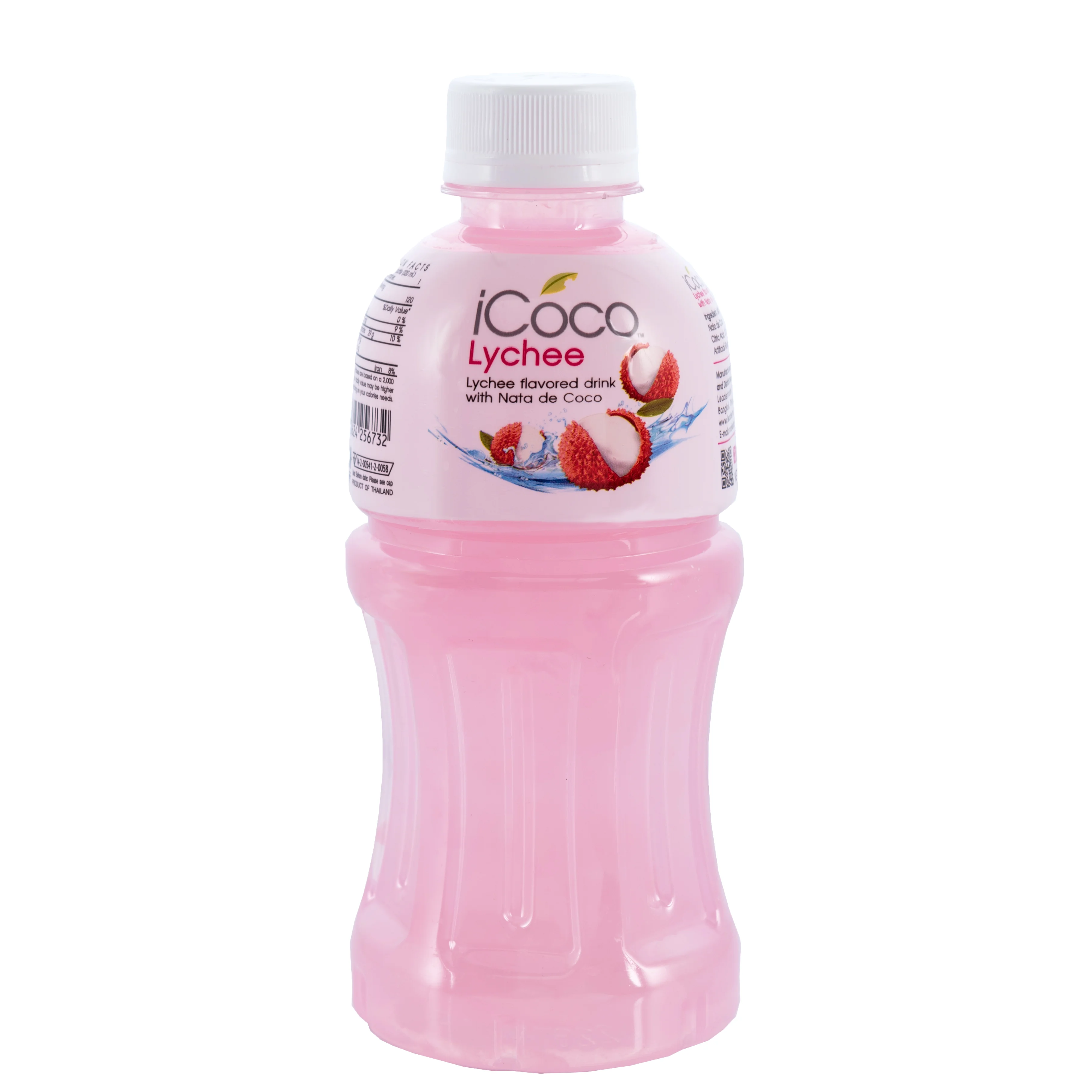 0.32L Beverage GMP Certificated 25% Fruit Juice With Nata De Coco Lychee Flavor iCoco Brand Export From Thailand