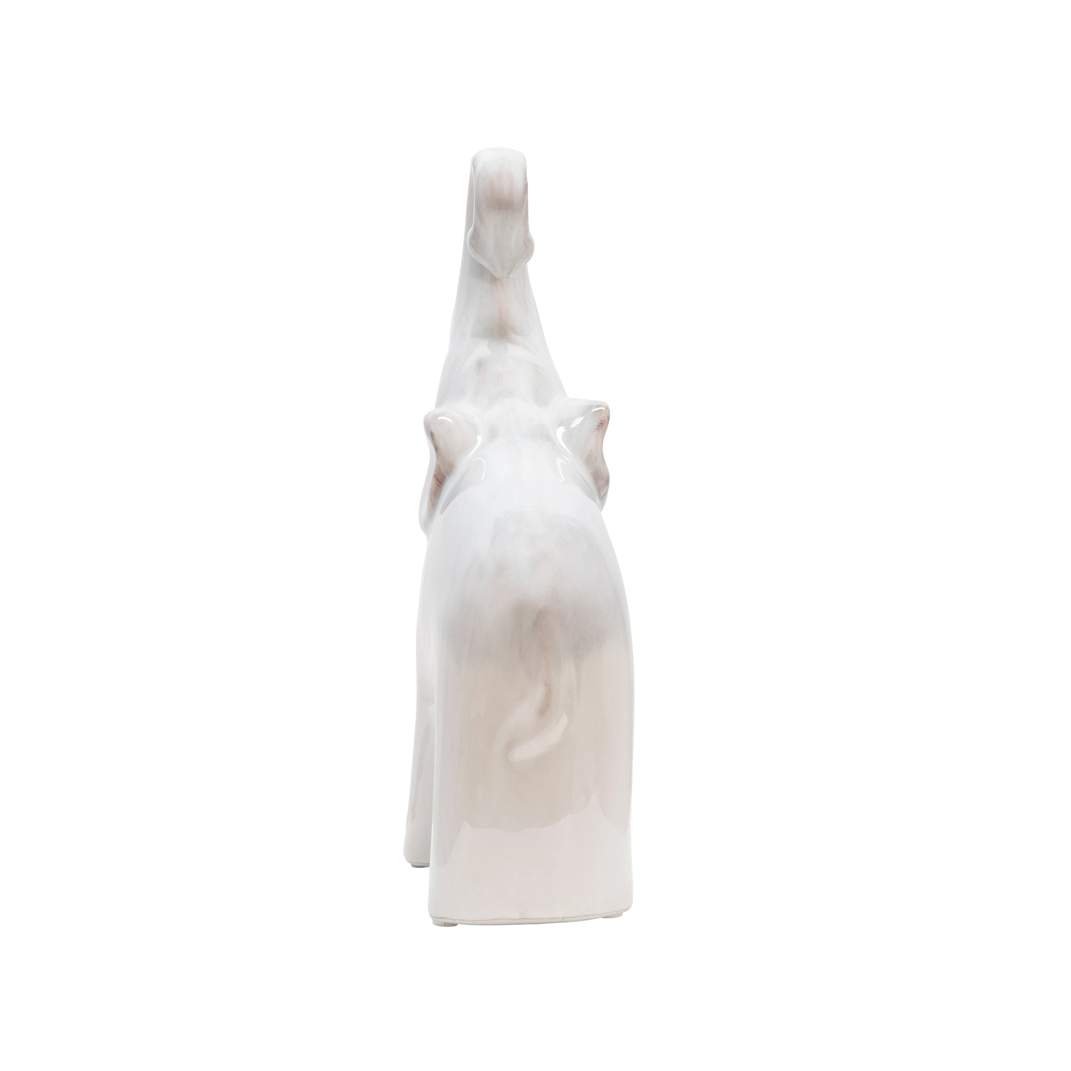 Sagebrook Home Ceramic 6X11 Inch Elephant Figurine Cream Color Premium Quality