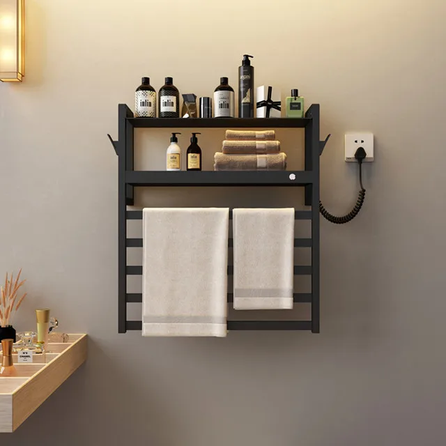 
Basic Edition R-102C Series electric heated drying rack towel warmer Smart electric towel rack White/Black 70W 