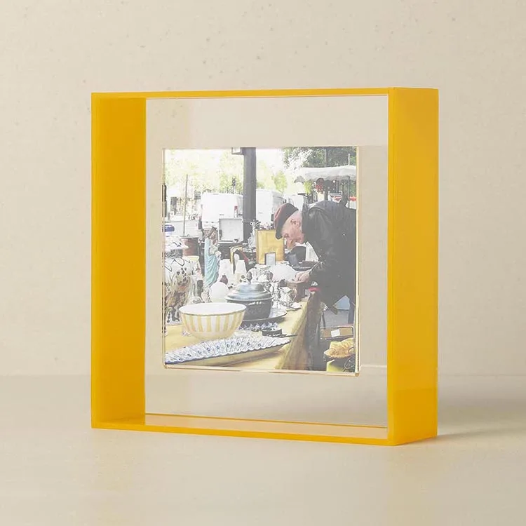 4x4 Photo Colorful Original Modern Design Home Decor Square Acrylic Floating Frame