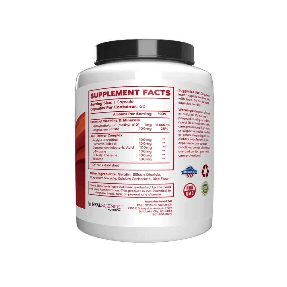 Tremoraid натуральные эфирные добавки для снятия тряски эффективная мощная помощь Успокаивающая руки ноги 60 капсул