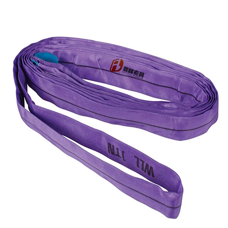 Made In China High Quality Low Price 1 Ton 10M Or OEM Length Polyester 1T Round Lifting Sling Raw Material Belt