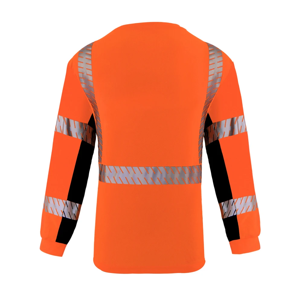 OEM Hi Vis майка с подогревом переводная черная серия оптовая продажа Защитная футболка длинным рукавом