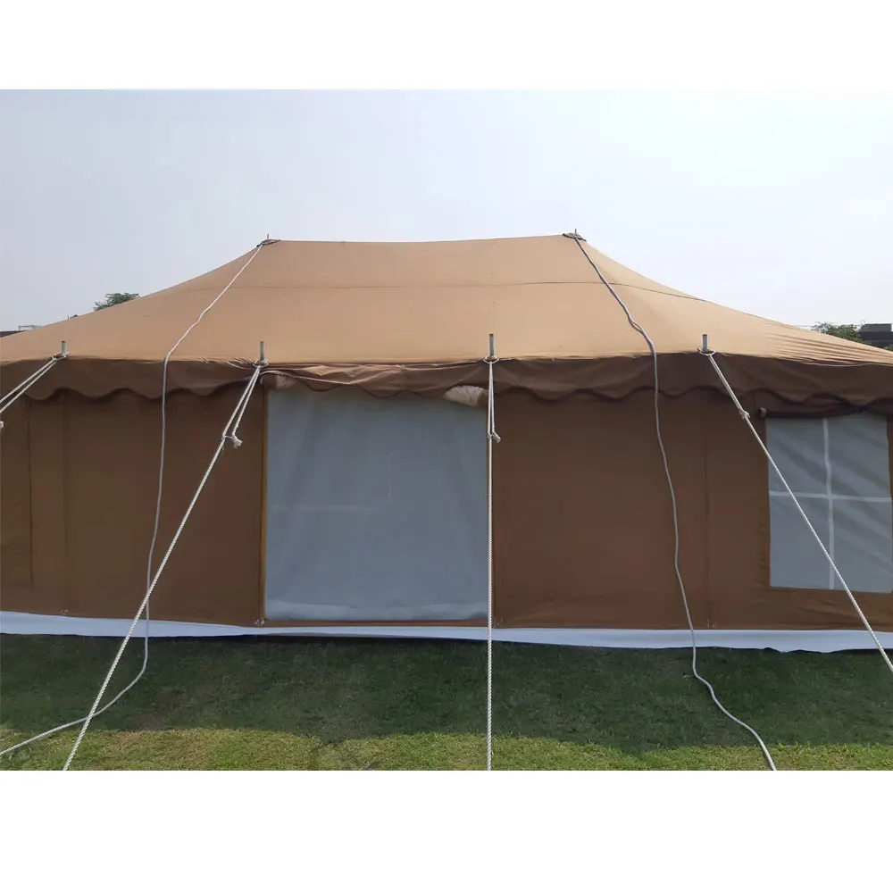 Hot sale khaki Deluxe Tent PVC coated canvas dome relief tent large Wholesale Custom Made Khaki Deluxe Tent