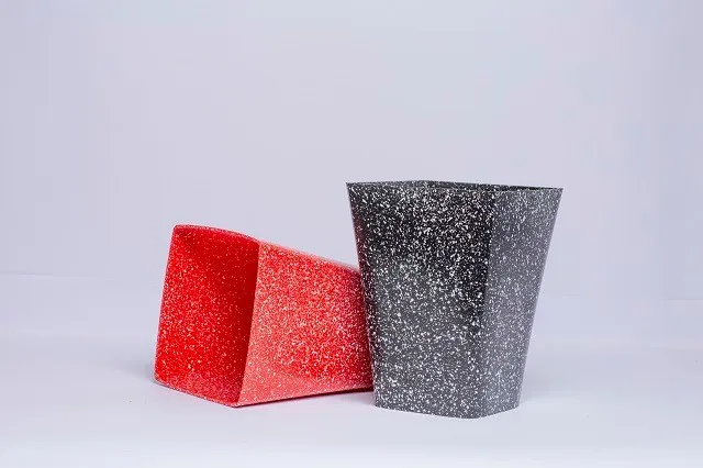 Plastic Plant Pots Square Tall Flower Pot for Indoor and Outdoor Large Black and White Planter Oriental Style