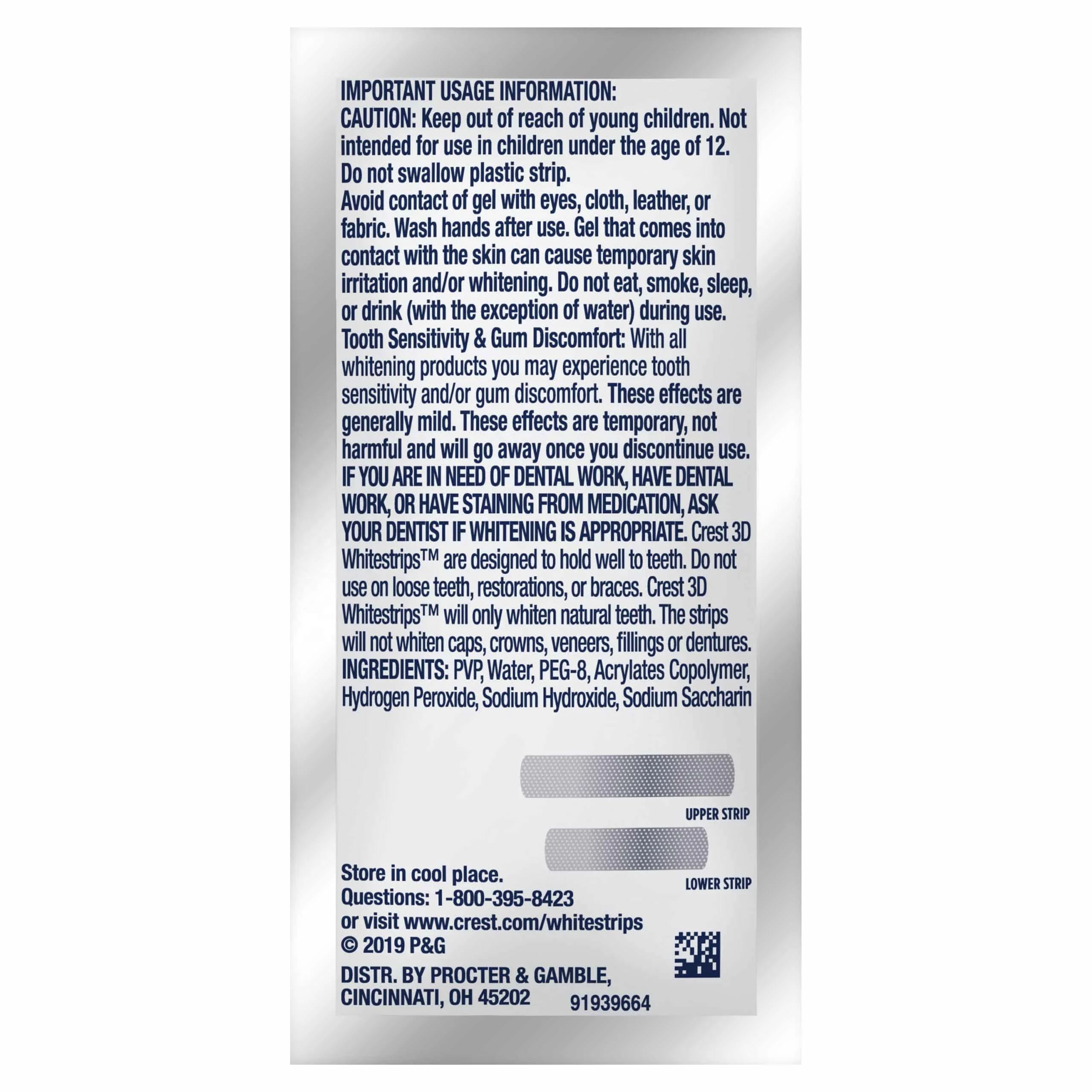 Crest 3D Whitestrips Sensitive White Dental Whitening Kit