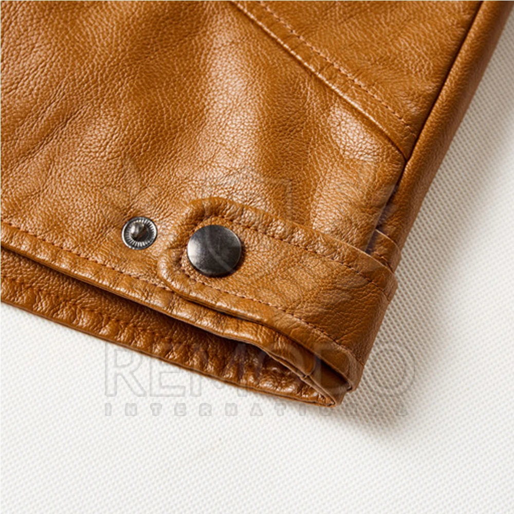 2021 arrival unisex design color block Men Genuine Leather Jacket Custom High Quality Men Leather Jacket Wholesale