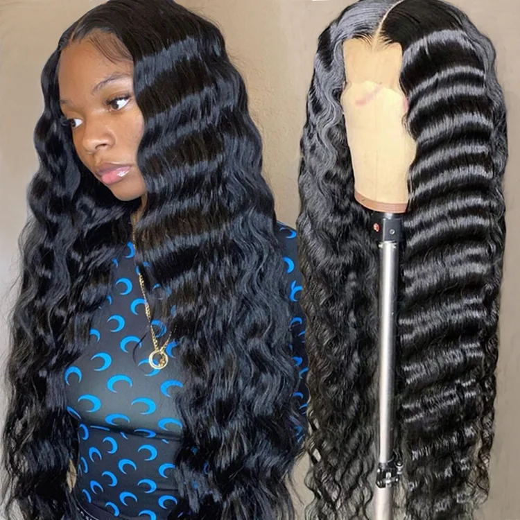 Provide Samples Deep Wave Wig Lace Front Hd Frontal Hair Products Raw Vietnamese Hair Vendors Wet Curls Human Hair Wig For Women