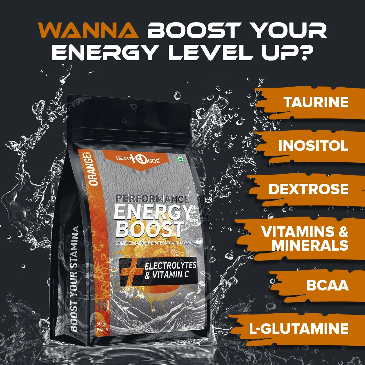 Wholesale Supplier of Best Quality Natural 500 gm Energy Boost Powder