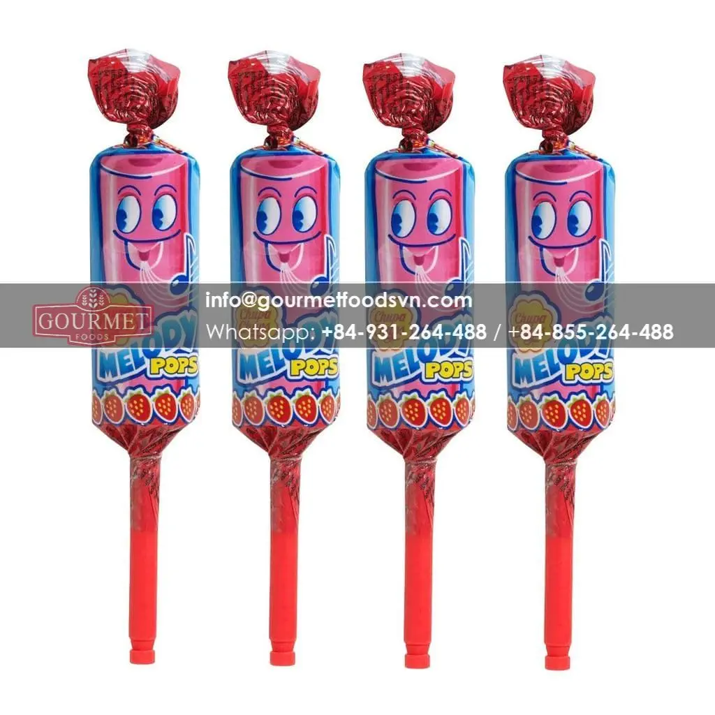 Chupa Chupp Melody Lollipops Strawberry 60G / Wholesale Chupa Chupp Lollipop Candy