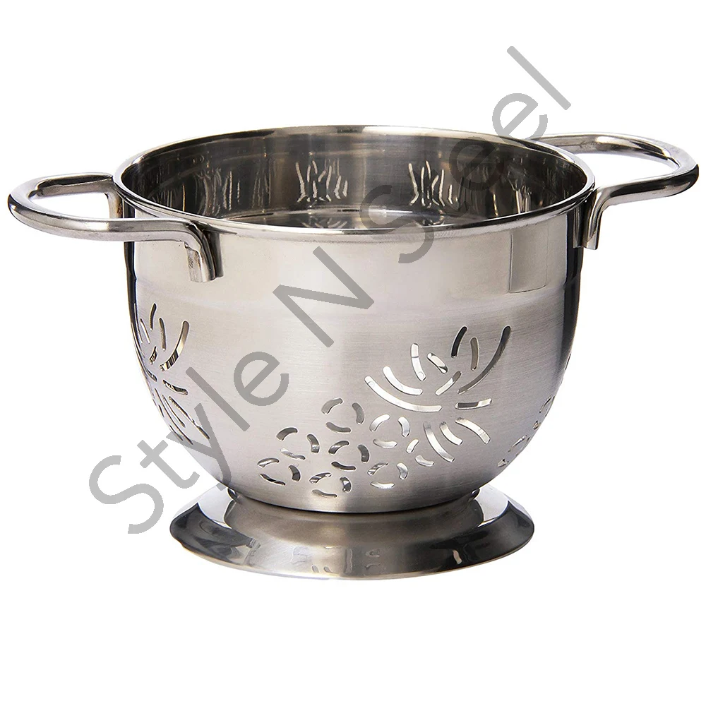 Decorative Color Strainer Basket Cherry & Grapes Punching Colander Colander For Hotel Restaurant Deep Colander