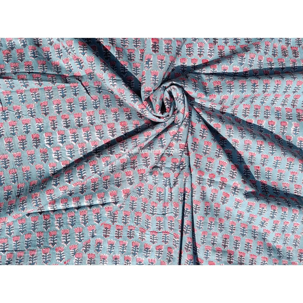 Wholesale Running Fabric Indian Cloth Textile 100% Cotton Multi-Color Garment Material Floral Hand Block Print