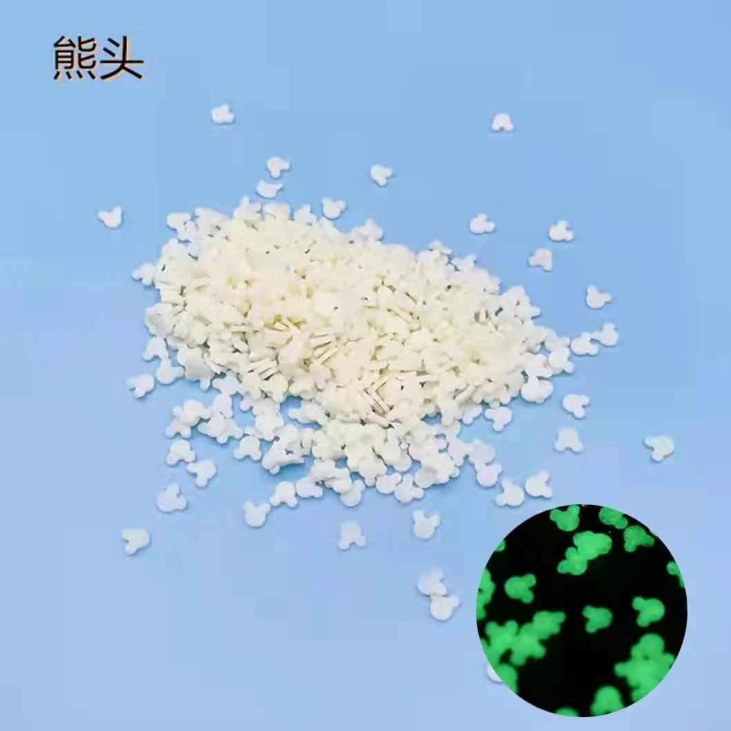 Wholesale 5mm 1000g glow in the dark    polymer clay  slice  sprinkles moon star heart  design for nail decoration