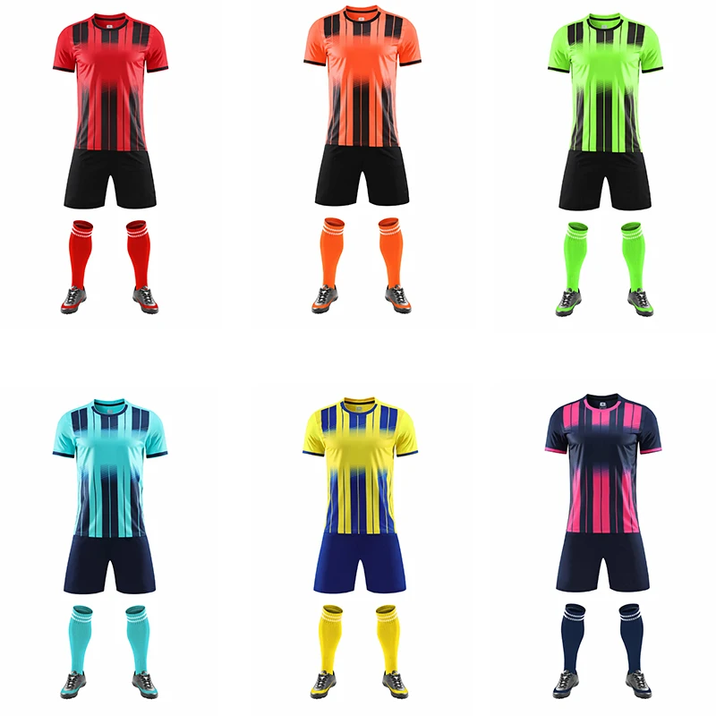 Wholesale Cheap Price Sublimation Football Kits  colorized cricket jersey sets   dj set for kids