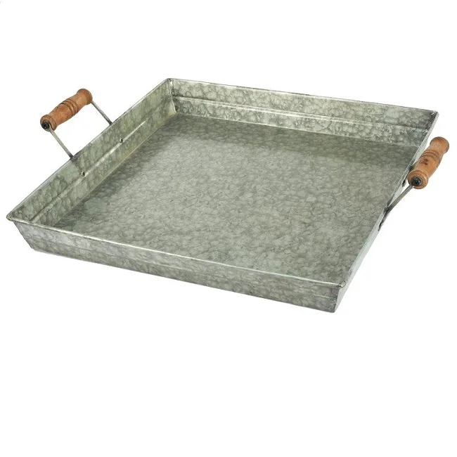 Лидер продаж медные овальные сервировочные и декоративные подносы с литой латунной ручкой