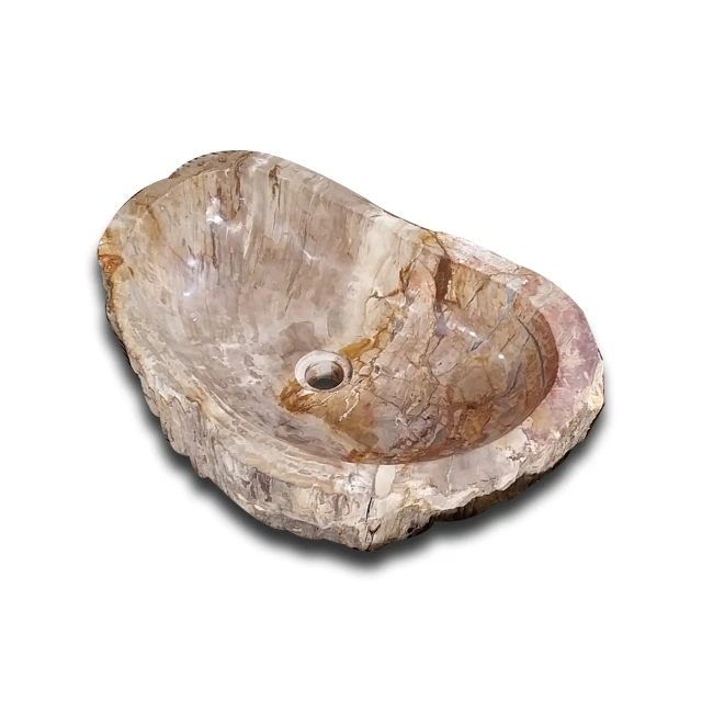 Wash Basin Bali Natural Stone Sink Petrified Wood Sink Bathroom Kitchen Hand Washing