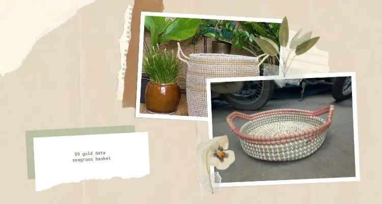 Woven Basket Sustainable Wholesales Seagrass Basket  BELLY BASKET WITH LID Home decor Handicraft in Vietnam