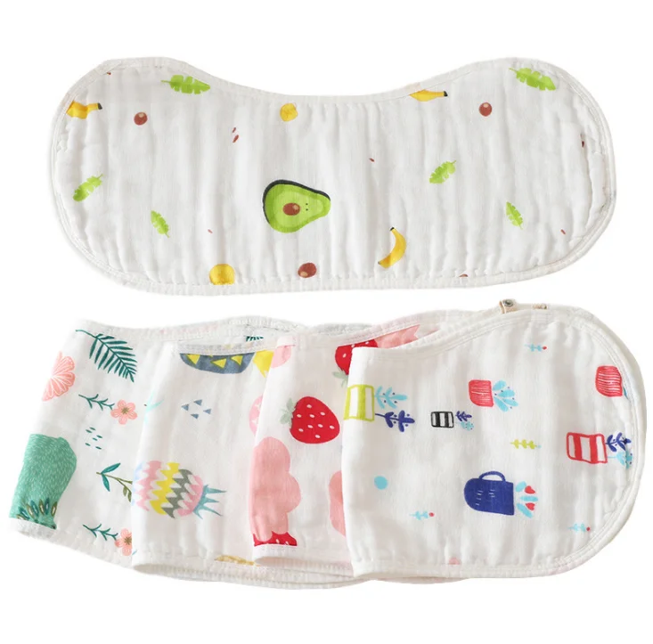 Hot Hot Selling 6 Layers Sublimation Newborn Drool Milk Spit Up Bib Organic Cotton muslin baby burp cloths