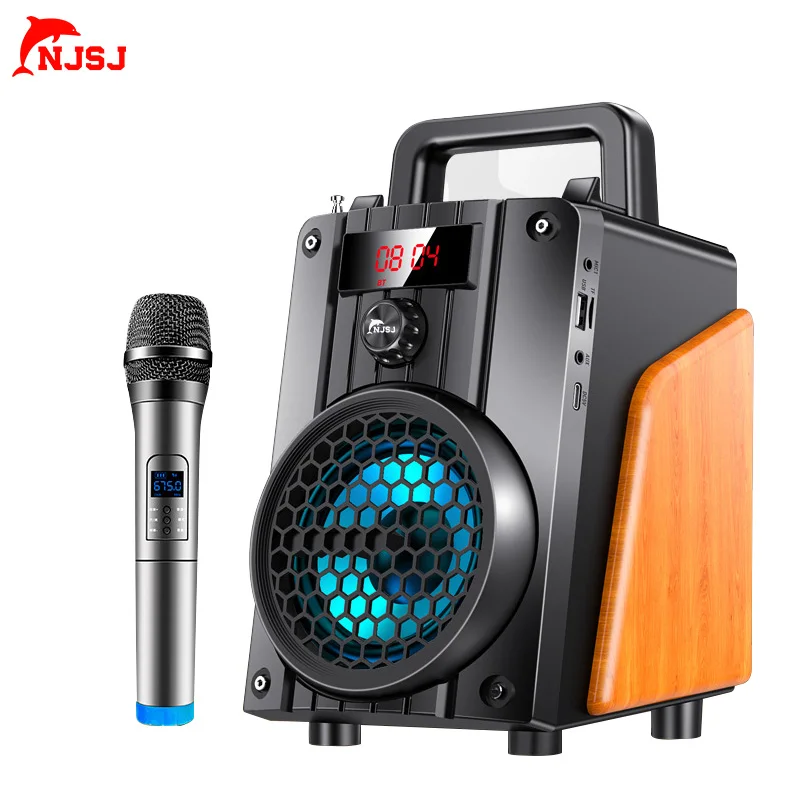  Bluetooth-Колонка NJSJ для домашнего кинотеатра Портативная Беспроводная колонка дома и улицы
