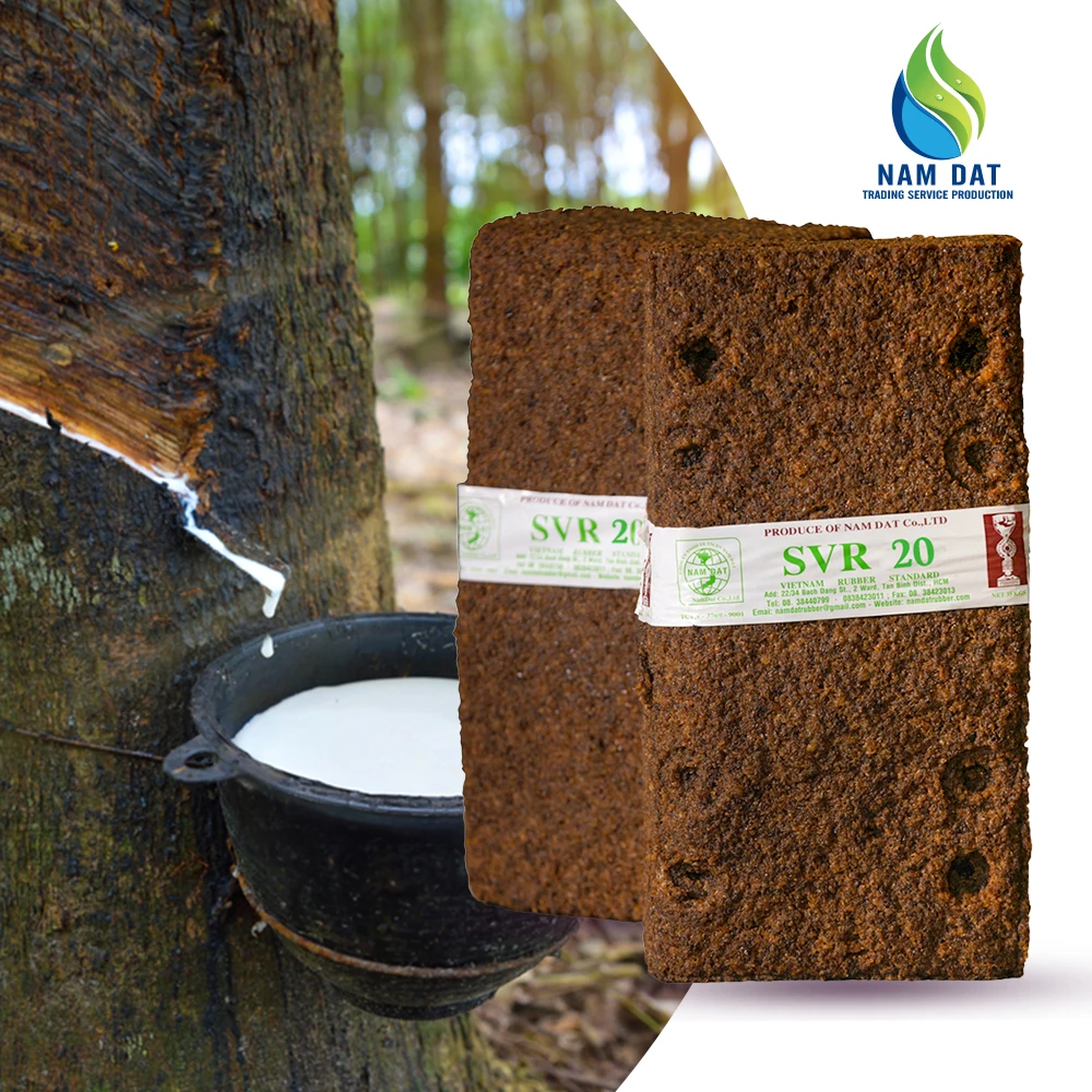 Вьетнамский производитель натурального каучука SVR 20 (TSR 20) по низкой цене темно-коричневого цвета