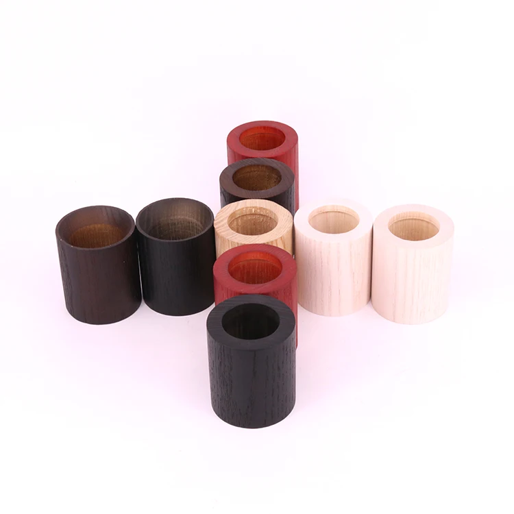 OEM Factory Direct Custom Color Shape Premium Wooden Bamboo Material Round Cap Lids For Perfume Bottles