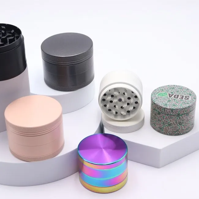  Измельчитель трав aluninium 63 мм машина для резки сигарет аксессуары курения не прилипает бесплатный образец логотипа OEM