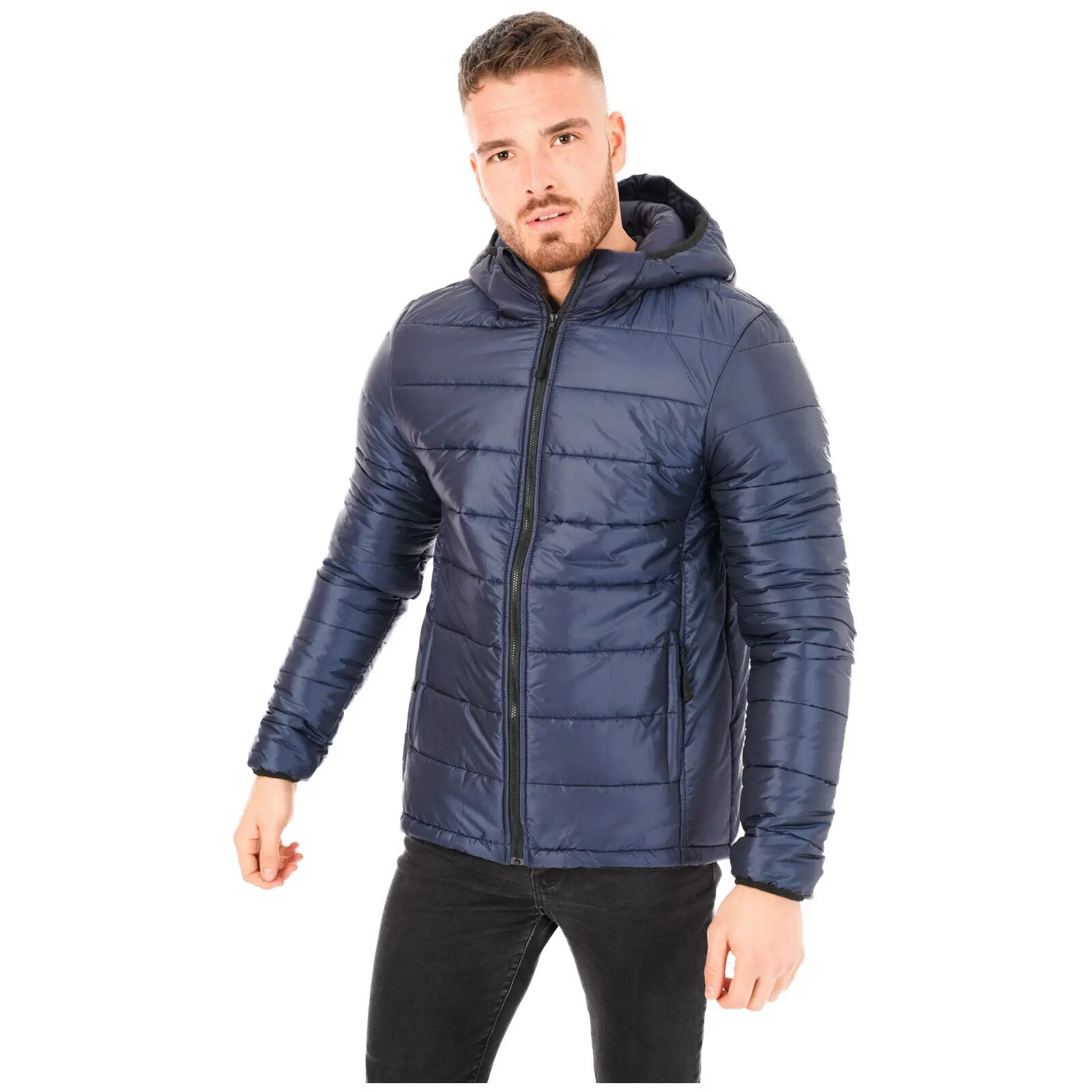 NEW MENS QUILTED PADDED BUBBLE PUFFER JACKET WARM PLAIN LINED CASUAL DOWN PARKA COAT bubble jacket 2020