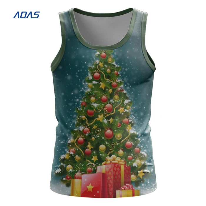Men Tank Tops  Mesh Fabric Beach Style Quick Dry Vest 3D Sublimation Sleeveless T Shirt Printed Tank Top Custom Design