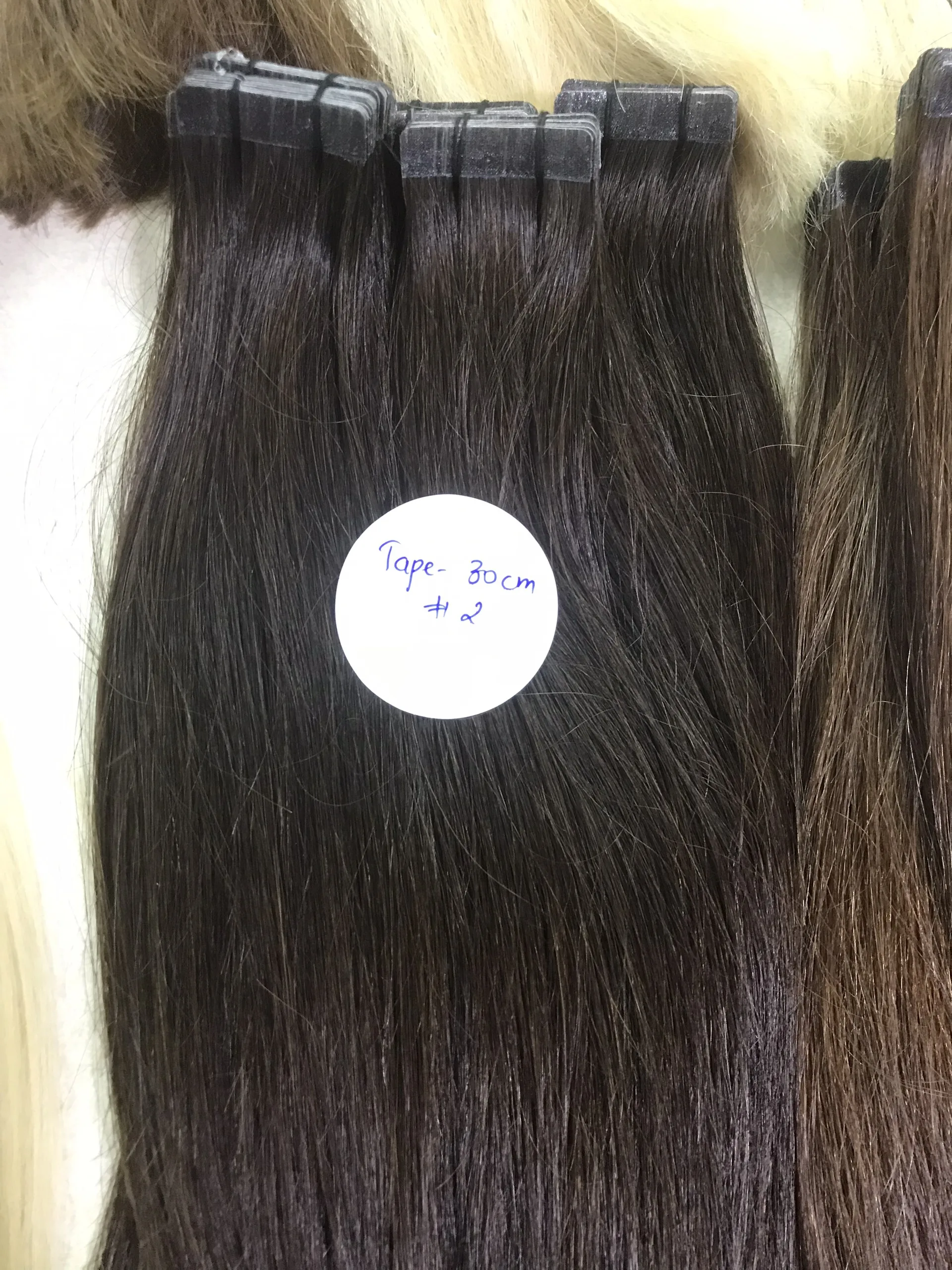 [Топ] 100% натуральные вьетнамские человеческие волосы высокого качества и толстые концы ленты для наращивания волос 4 см x 1