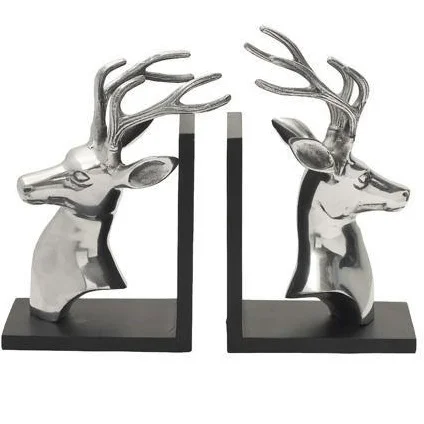 Bird Figurine Bookends Good Quality Office Book Support Bookends Metal Book Stand Holder For Desk For Home School Library 2024