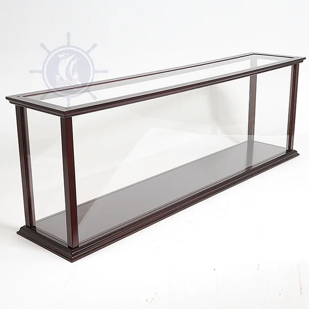 High Quality Wooden Model Ship Display Case Large Lmax 114 Stand Board Home Decorative Furniture with Painting for Cruise Liner