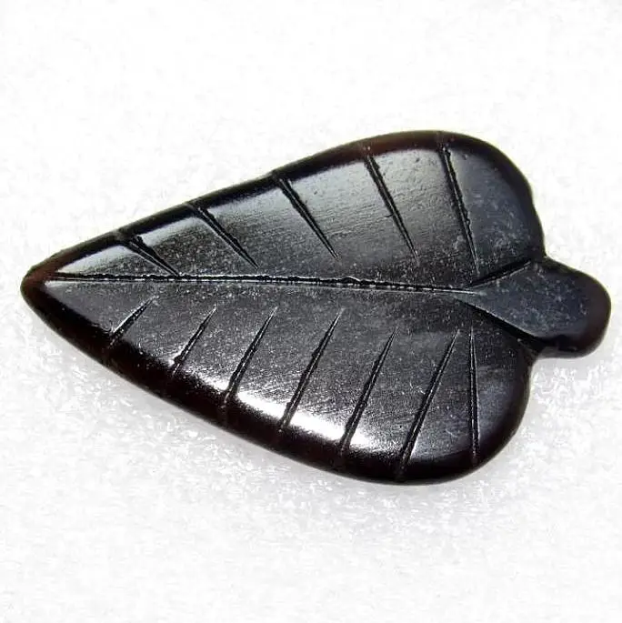 Natural Plain Black Onyx Leaf Shape Polished Loose gemstone cabochon Jewelry Making Wholesale Price