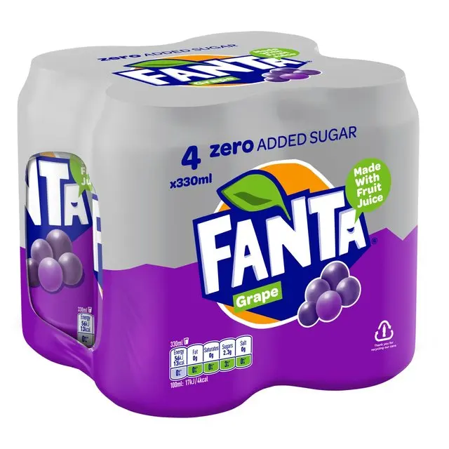 
Fanta Orange 24 x 330ml/ Fanta Zero Grape 