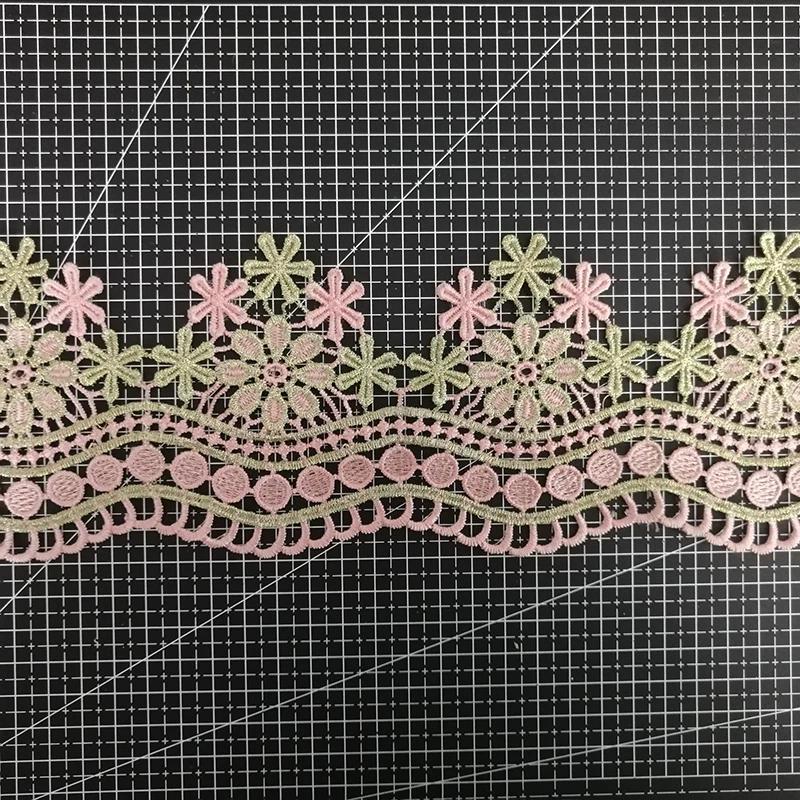 Waved Flower Lace Trim 100% Polyester Lace Ribbon Trim Embroidery 10 cm Lace Border Fabric