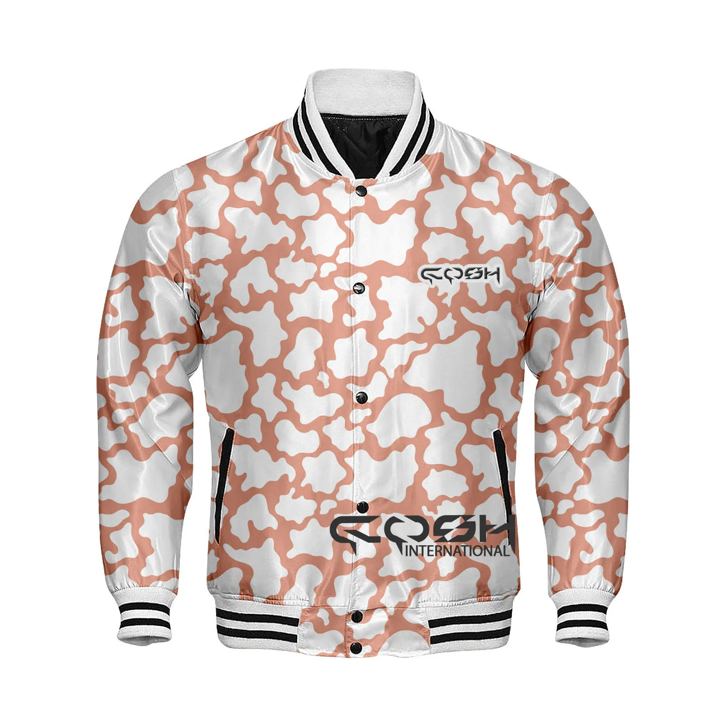 Best Selling Digital Printed Satin Sports And Team Wear Baseball jacket Long Sleeve Windproof Bomber Jacket Vendor From Pakistan