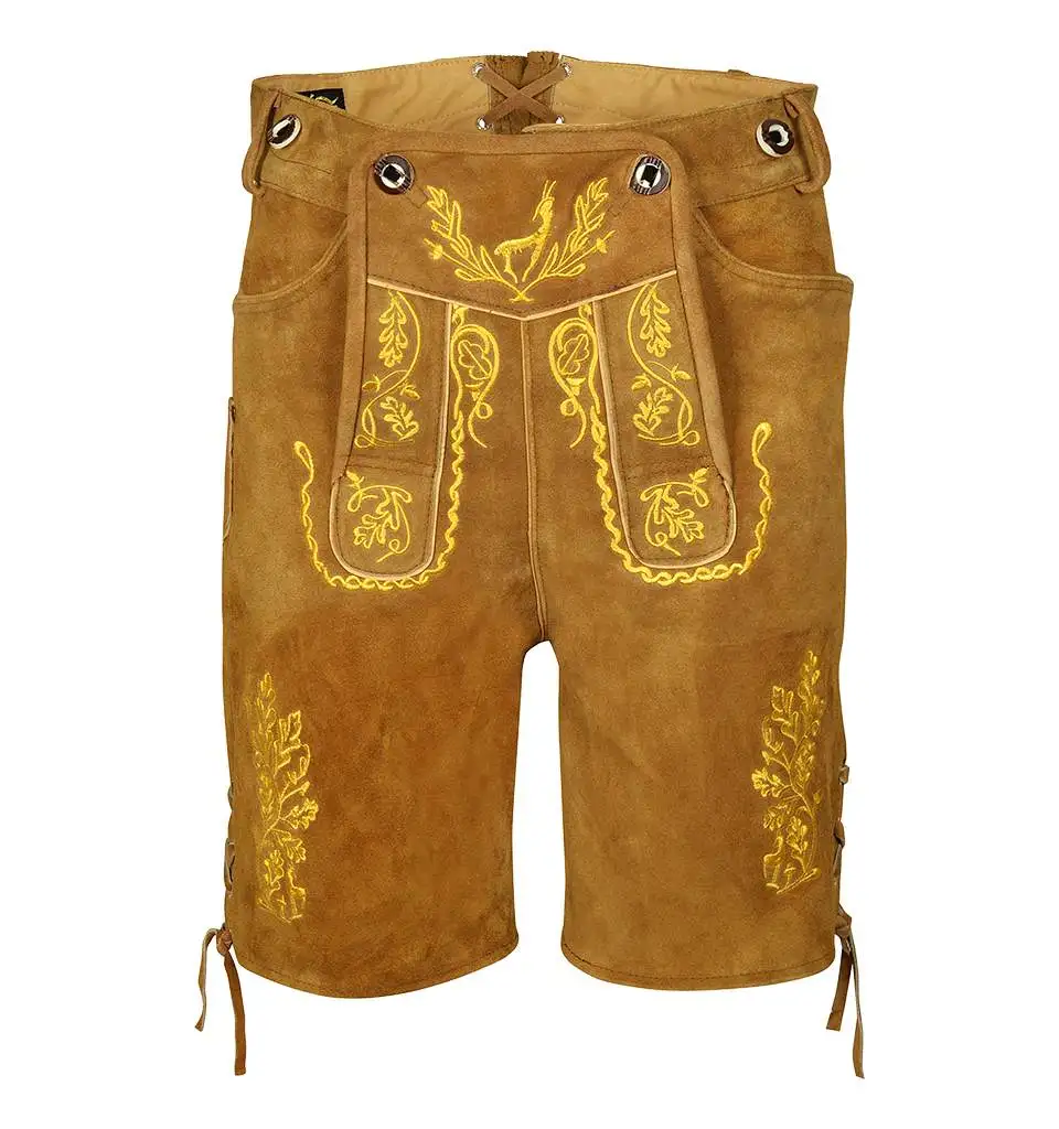 Немецкая одежда для трахетов Октоберфест Lederhosen Kurze Lederhose штаны с логотипом на заказ баварские шорты