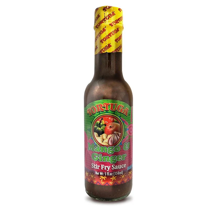 
TORTUGA Caribbean Mango and Ginger Stir Fry Sauce 5 oz Meat Seafood Eggs Vegetable Pasta Pizza Sauce Perfect Gourmet Gift 