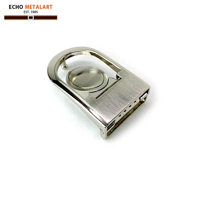 Nickel finish for easy used belt buckle in 30mm and belt for men leather top