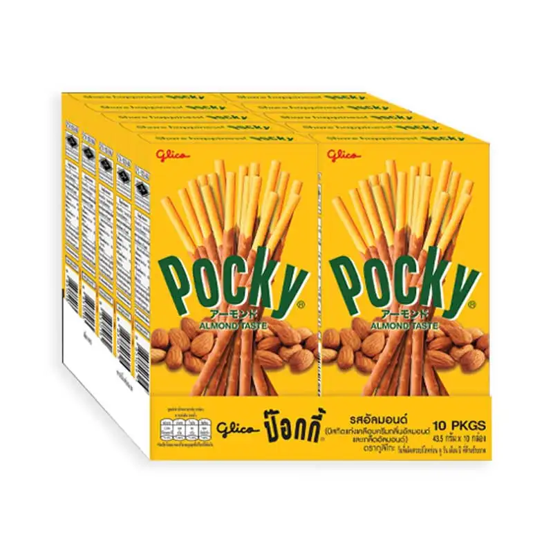 Оптовая продажа печенье со вкусом миндаля Glico Pocky тайская закуска высокого качества 43 5