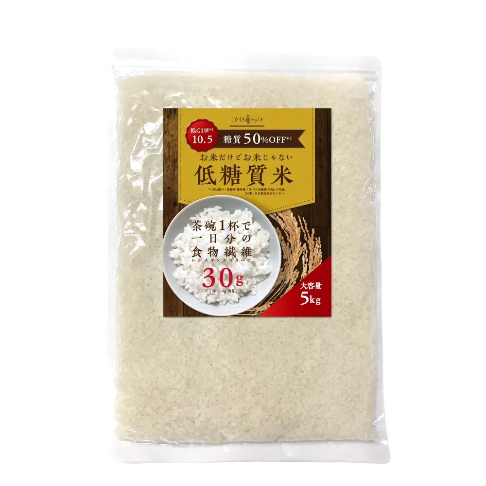 
Low-carb rice made by the mixture of rice flour and resistance starch Artificial rice 5kg/800g 